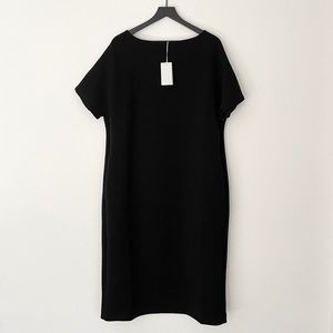 COS Scuba Black Structural Midi Dress